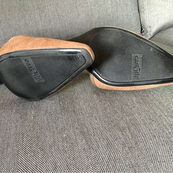 Women Shoes Taupe Suede Patent Leather East Fifth New With Defects With Box 7.5M - Picture 10 of 13